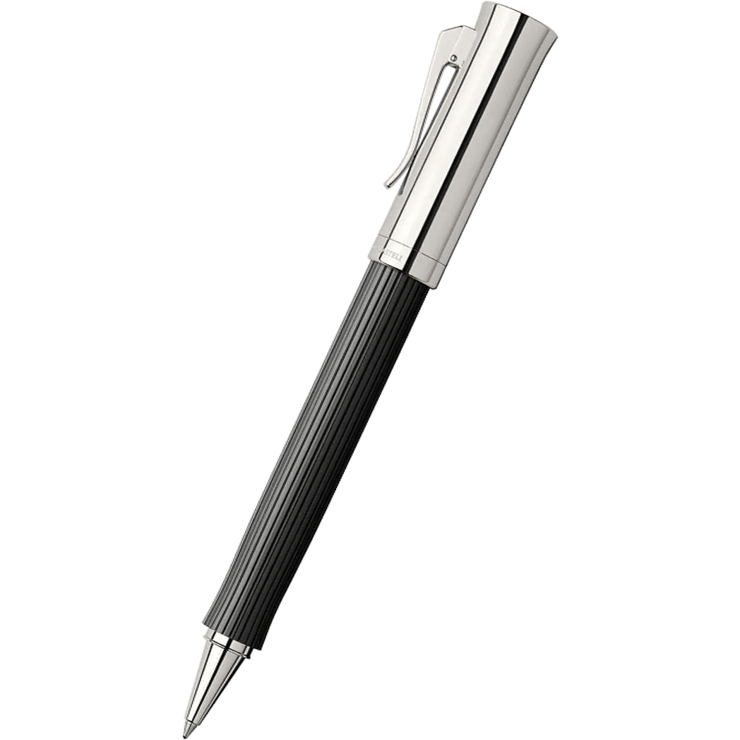 Graf Von Faber - Castell Intuition Rollerball pen - Platino Fluted Black - Pen Boutique Ltd