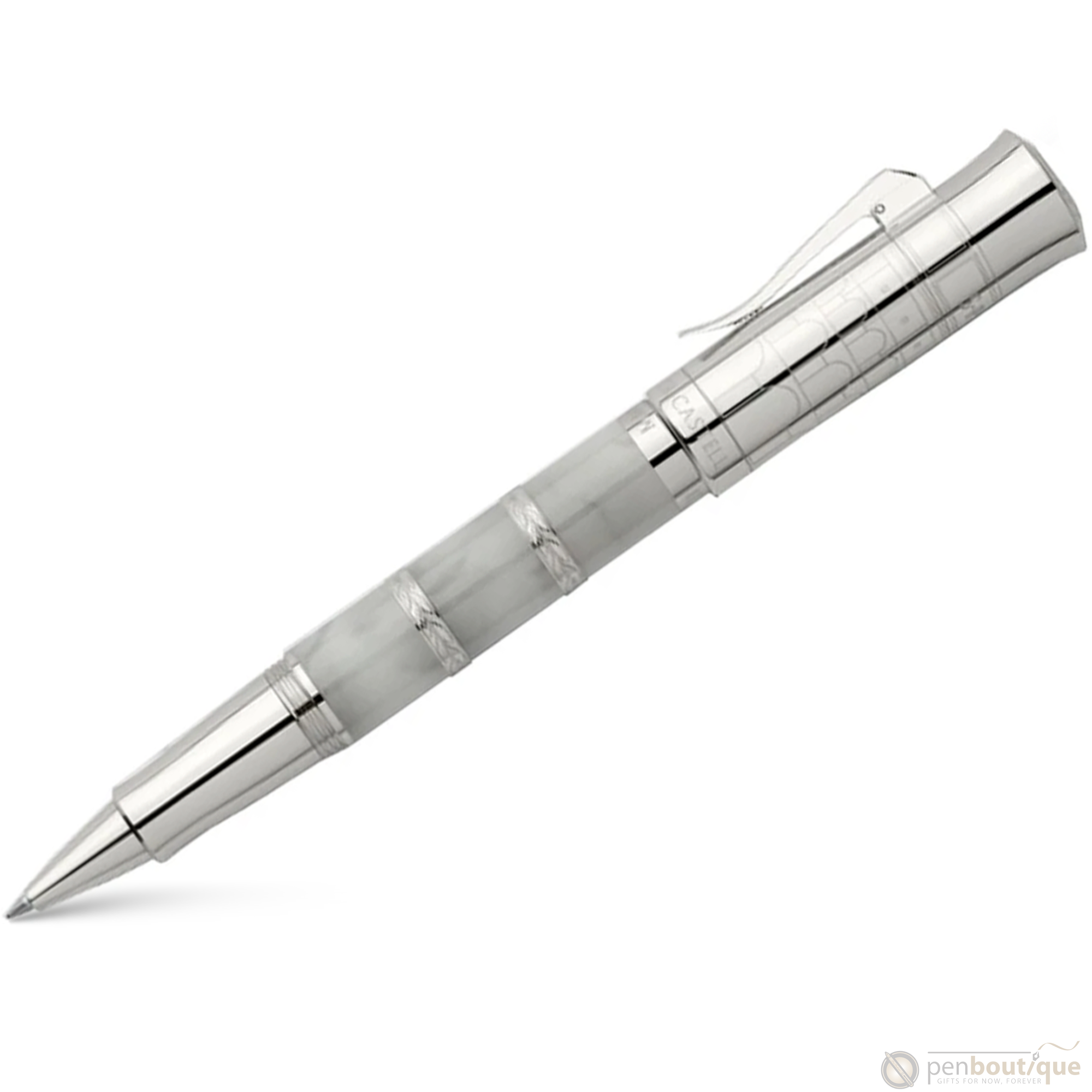 Graf Von Faber-Castell Imperium Romanum Pen of the Year 2018 Platinum/White Rollerball Pen-Pen Boutique Ltd