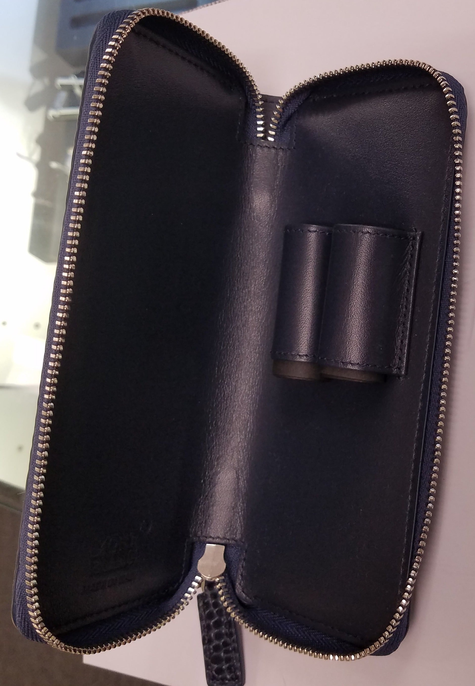 Montblanc Meisterstuck Selection 2 Pen Pouch - Indigo - Pen Boutique Ltd