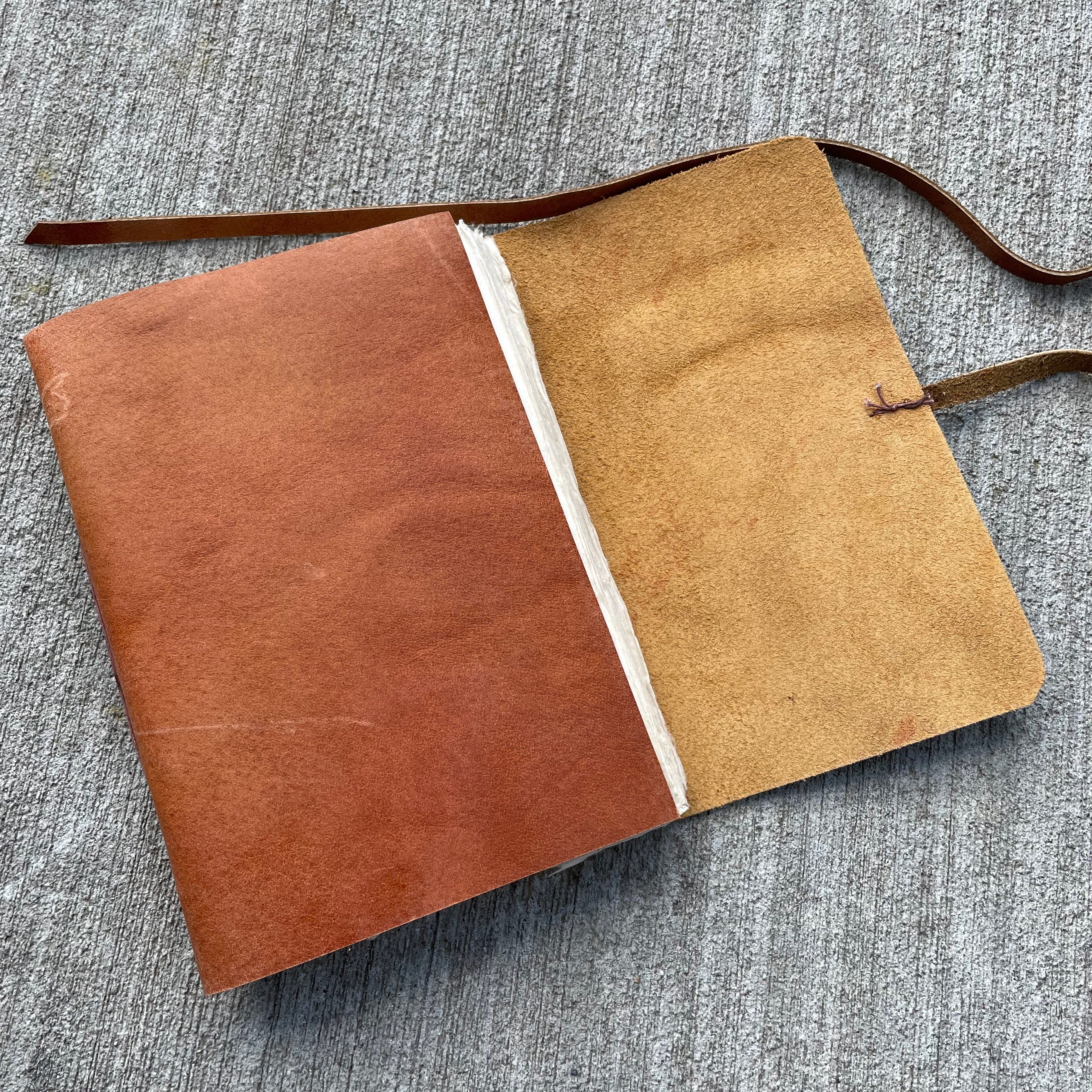 Monk Paper Buffalo Leather Tan Lokta Large Journal - Pen Boutique Ltd