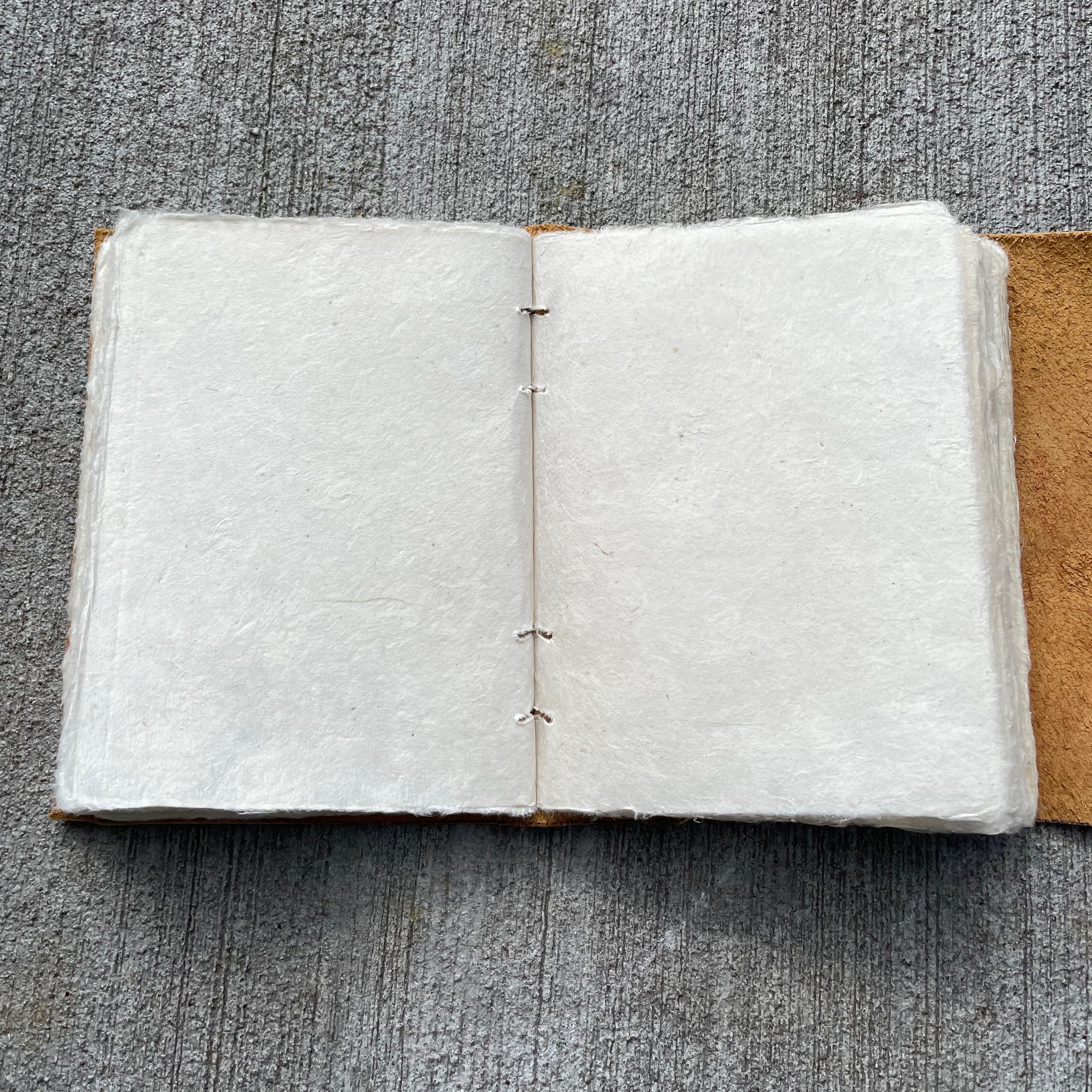 Monk Paper Buffalo Leather Tan Lokta Journal - Medium - Pen Boutique Ltd