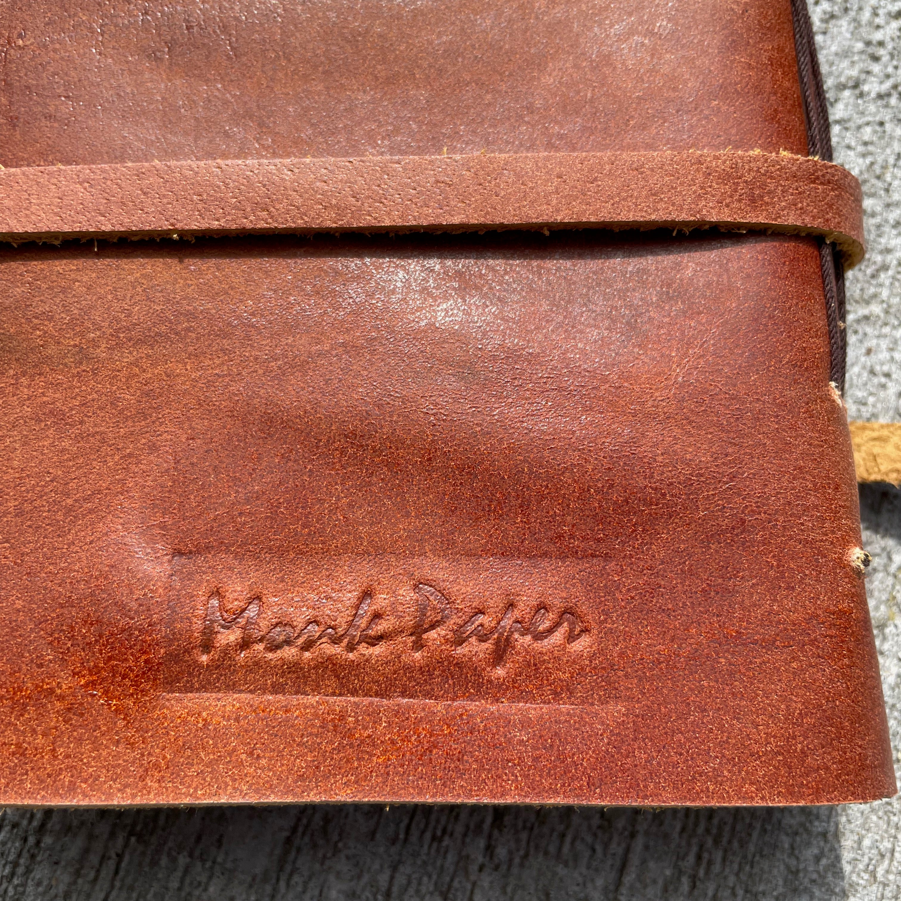 Monk Paper Buffalo Leather Tan Lokta Journal - Medium - Pen Boutique Ltd