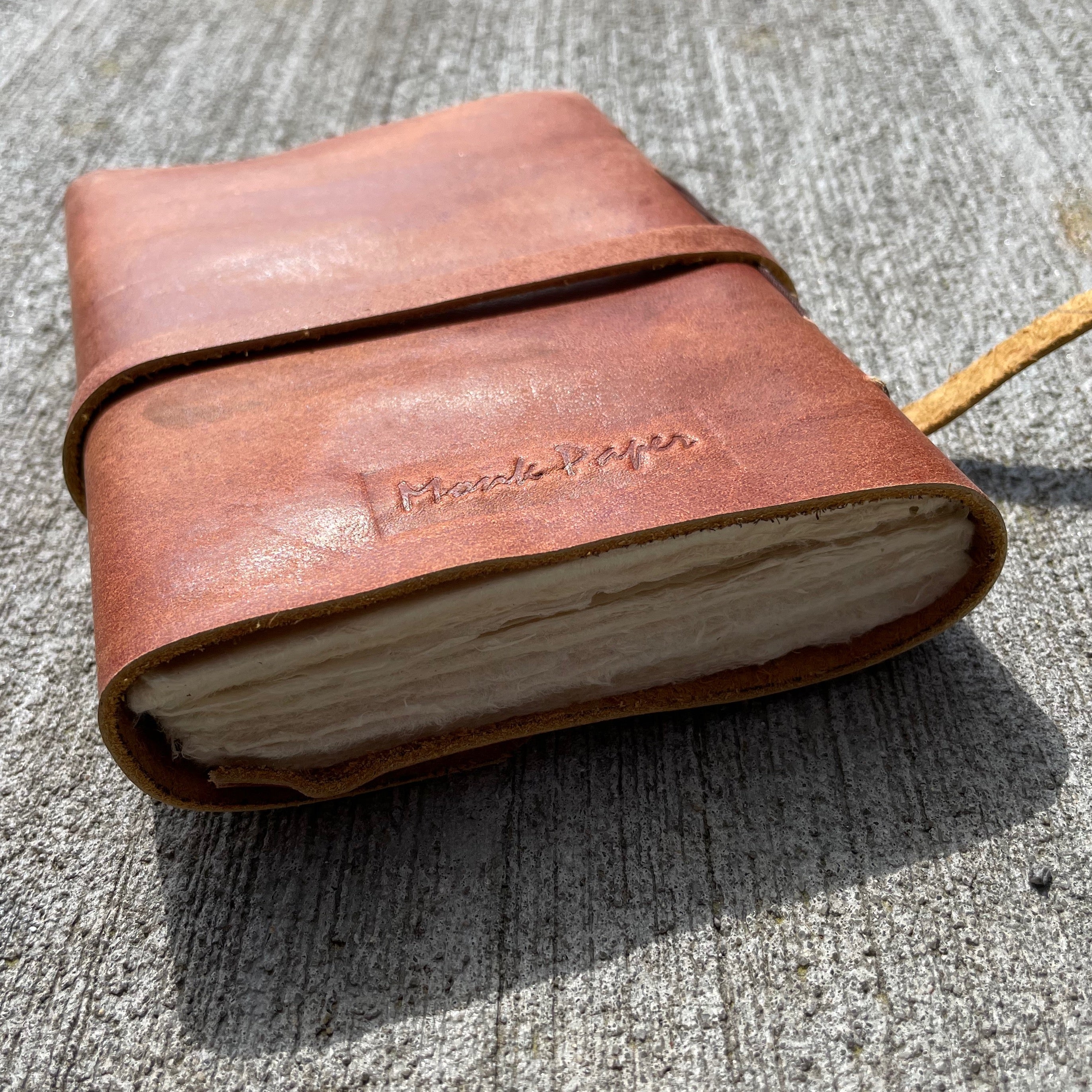 Monk Paper Buffalo Leather Tan Lokta Journal - Medium - Pen Boutique Ltd