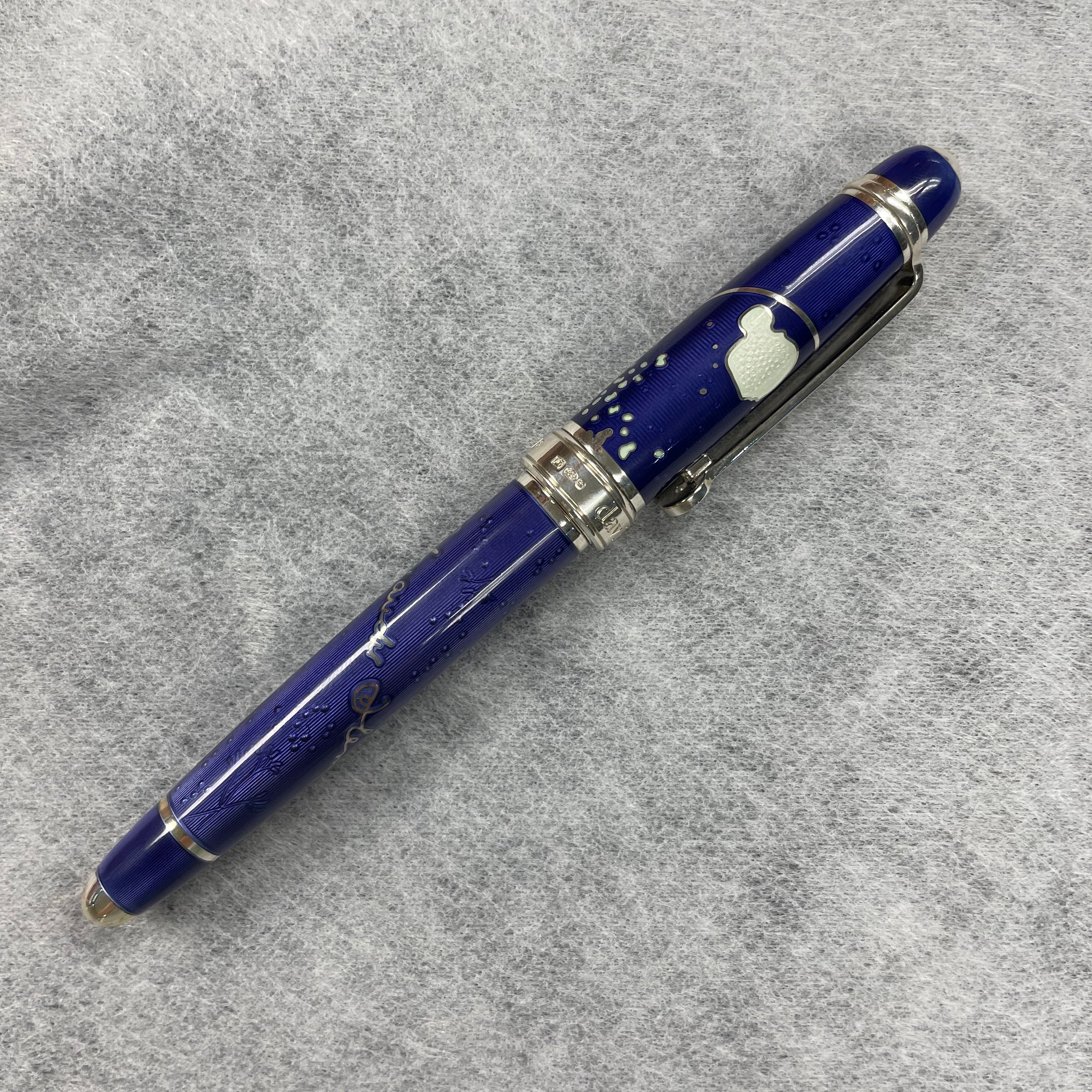 David Oscarson Alexander Fleming Rollerball Pen - Translucent Purple and White - Pen Boutique Ltd
