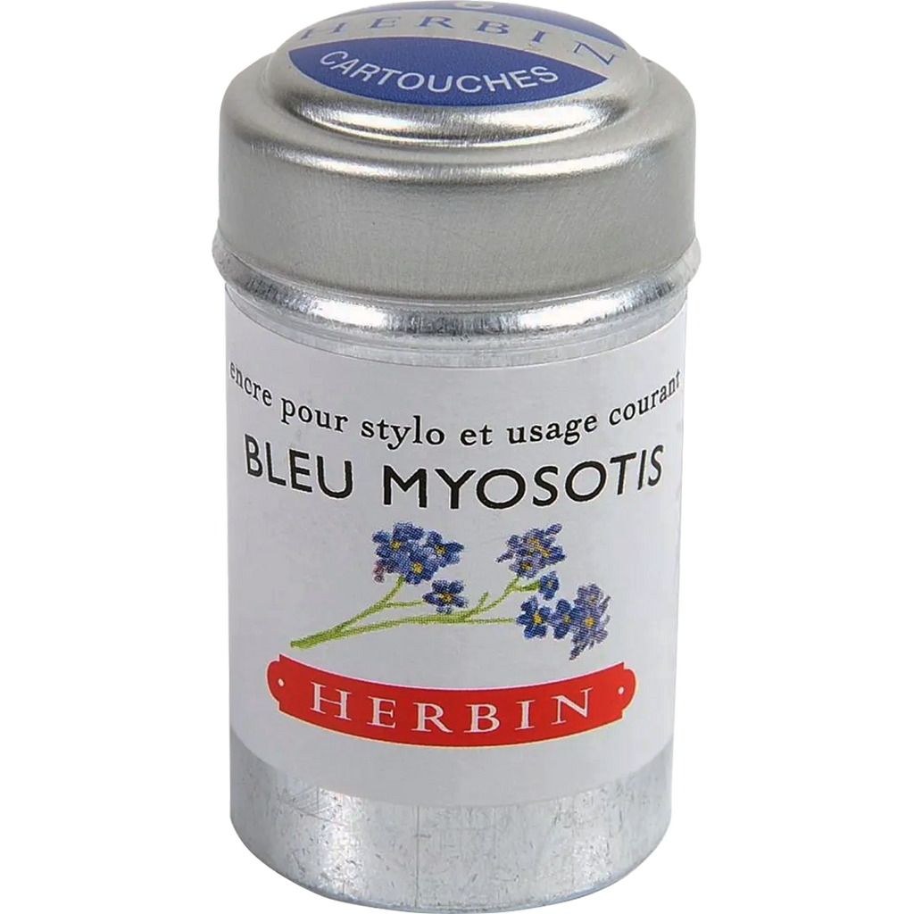 J. Herbin Fountain Pen Bleu Myosotis Ink Cartridge-Pen Boutique Ltd