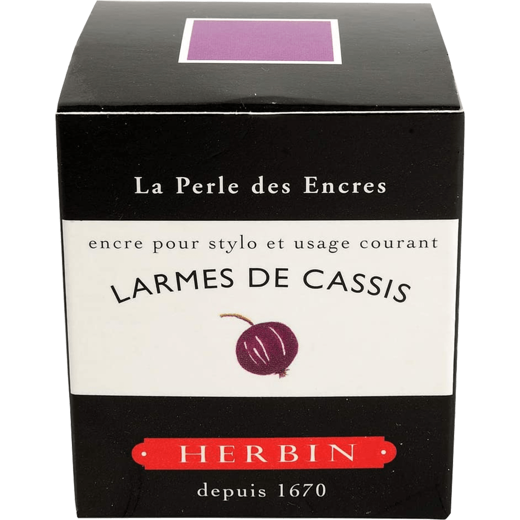 J. Herbin Fountain Pen Larmes De Cassis Bottled Ink - Pen Boutique Ltd