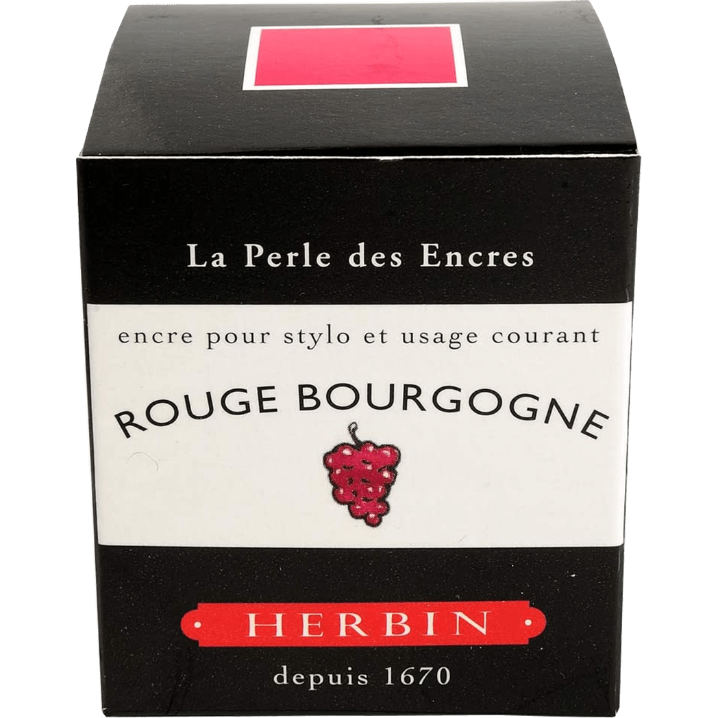J. Herbin Fountain Pen Rouge Bourgogne Bottled Ink - Pen Boutique Ltd