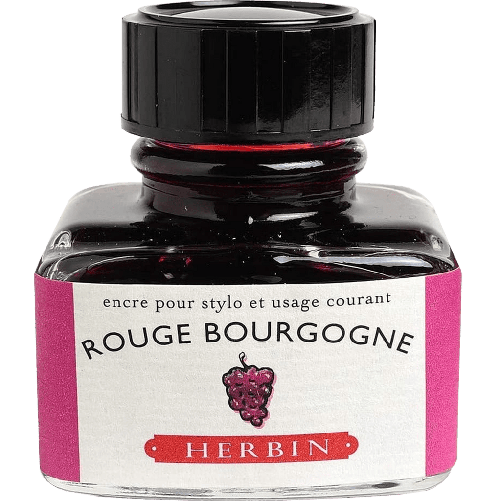 J. Herbin Fountain Pen Rouge Bourgogne Bottled Ink - Pen Boutique Ltd