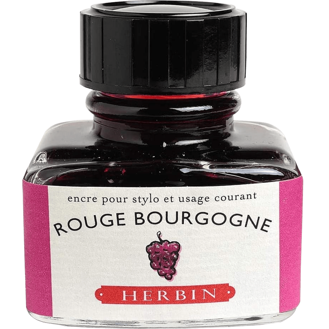 J. Herbin Fountain Pen Rouge Bourgogne Bottled Ink - Pen Boutique Ltd