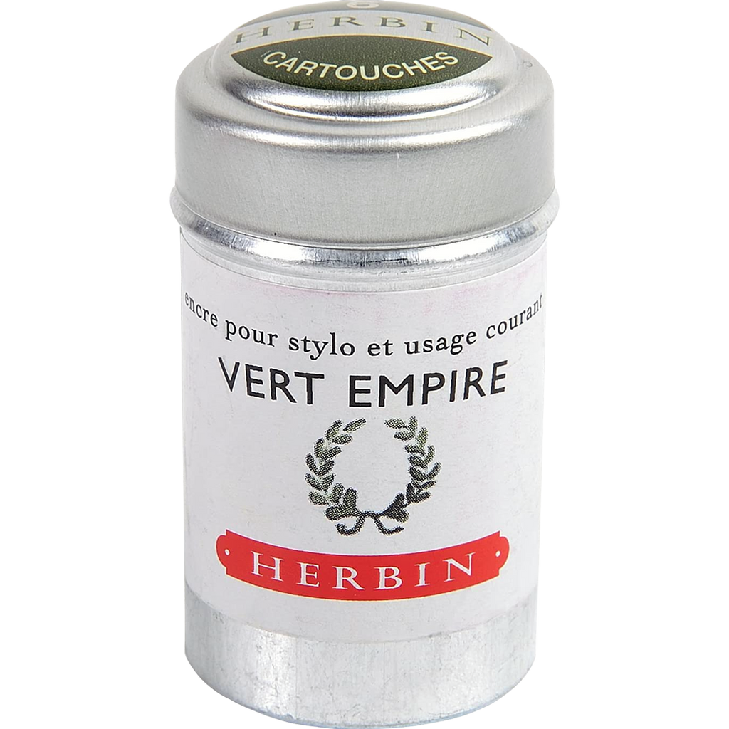 J. Herbin Fountain Pen Vert Empire Ink Cartridge-Pen Boutique Ltd