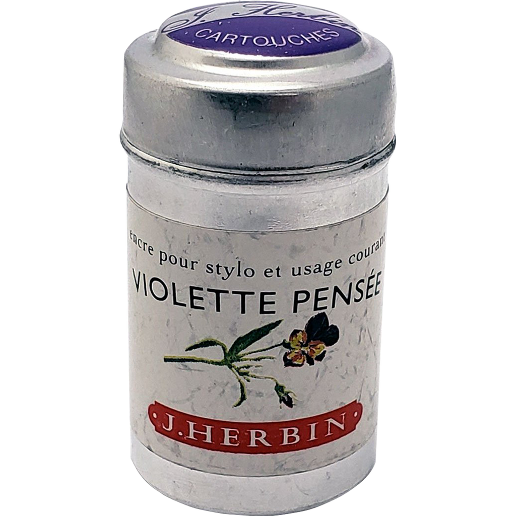 J. Herbin Fountain Pen Violette Pensee Ink Cartridge-Pen Boutique Ltd