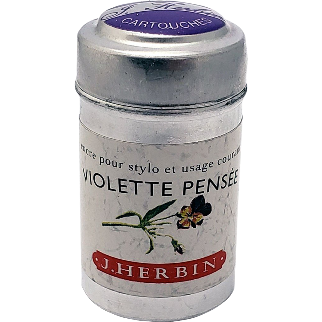 J. Herbin Fountain Pen Violette Pensee Ink Cartridge-Pen Boutique Ltd
