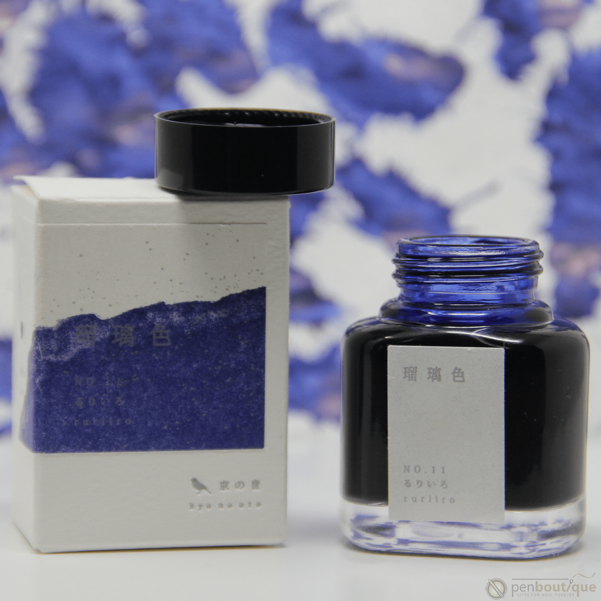 Kyoto Shimmer Ink Bottle - Ruriiro - 40ml - Pen Boutique Ltd