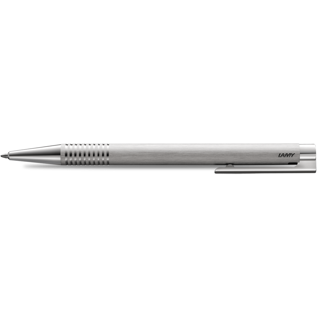 Lamy Logo Ballpoint Pen - Brushed Stainless Steel - Pen Boutique Ltd