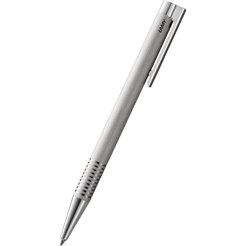 Lamy Logo Ballpoint Pen - Brushed Stainless Steel - Pen Boutique Ltd