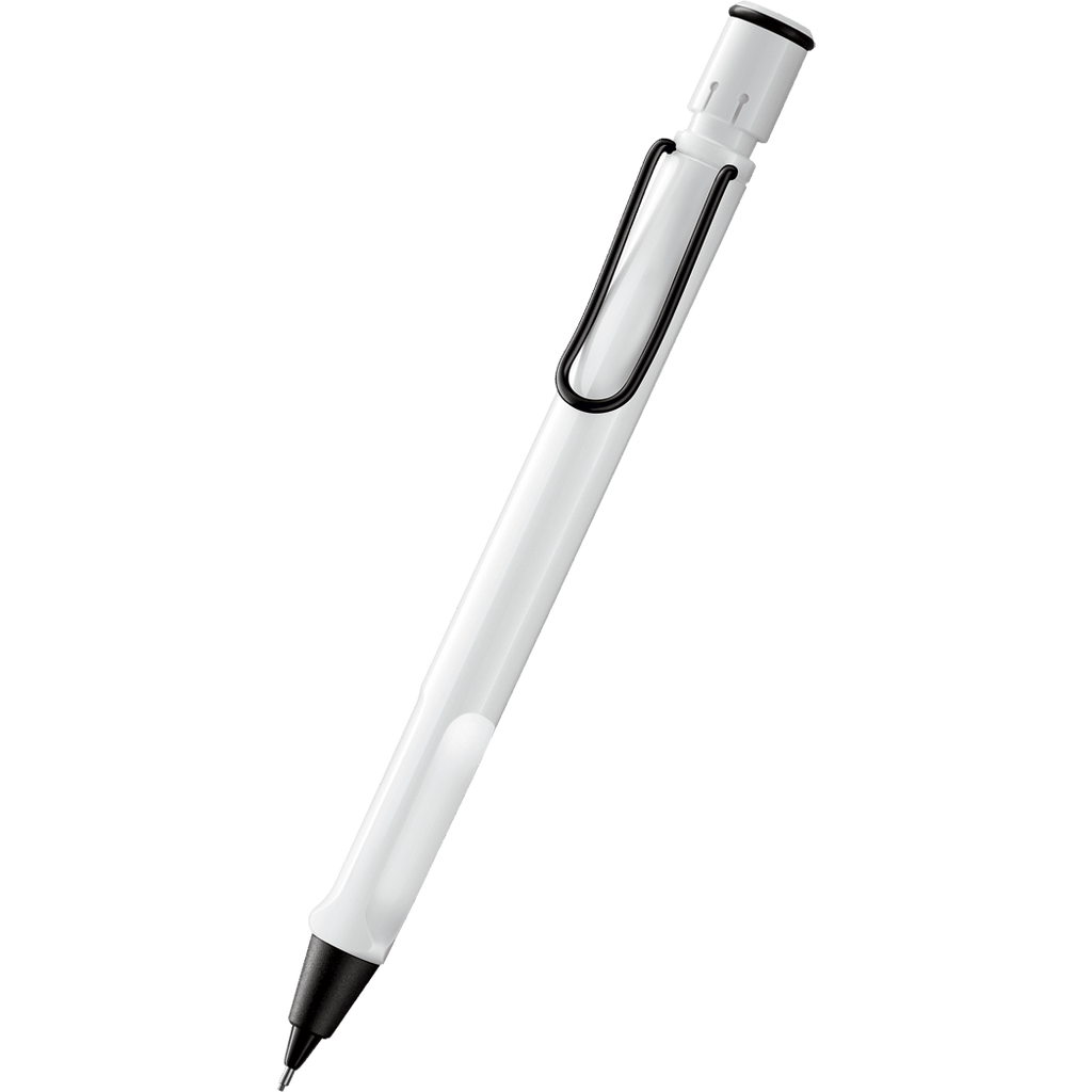 Lamy Safari Mechanical Pencil - White - Black Trim (Special Edition) - Pen Boutique Ltd