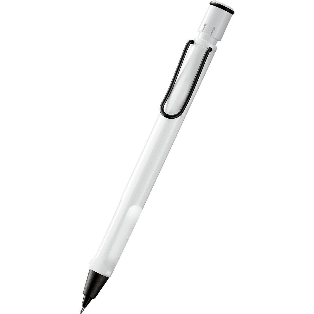 Lamy Safari Mechanical Pencil - White - Black Trim (Special Edition) - Pen Boutique Ltd