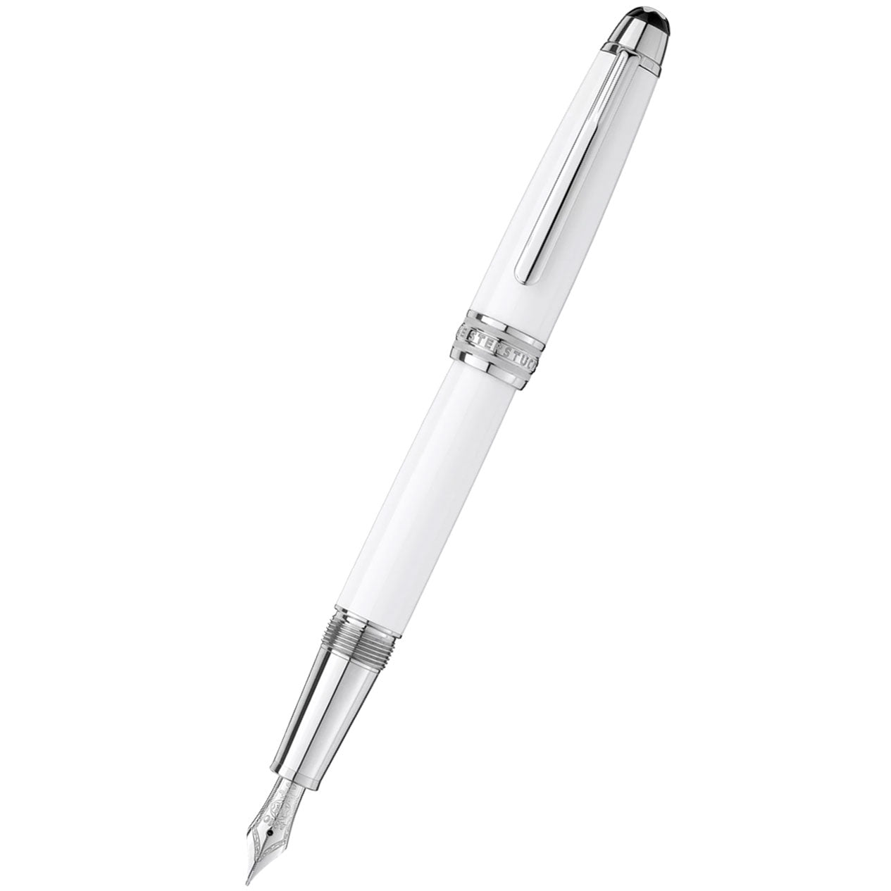 Montblanc Meisterstück Fountain Pen - Solitaire White - Platinum Trim - Classique - Pen Boutique Ltd
