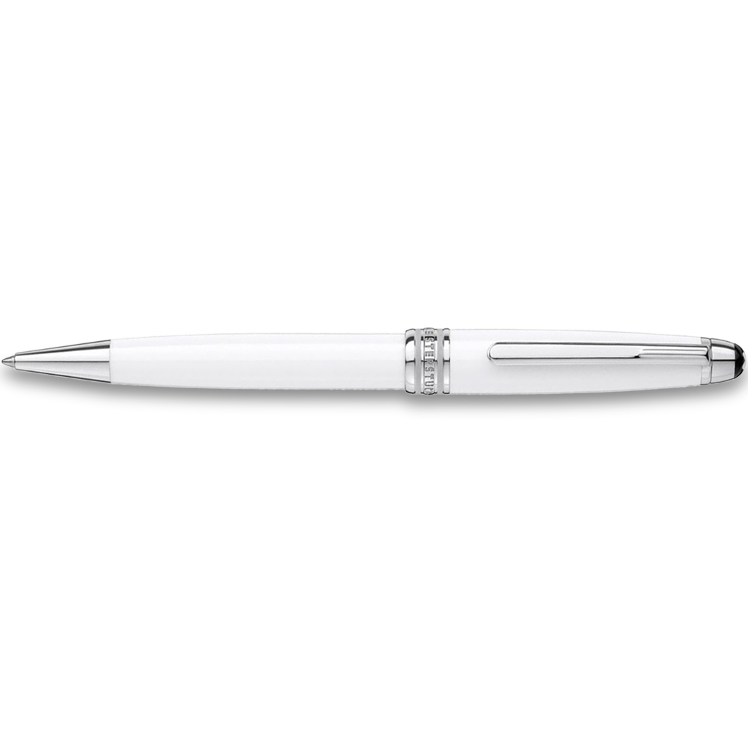 Montblanc Meisterstück Ballpoint Pen - Solitaire White - Platinum Trim - Classique-Pen Boutique Ltd