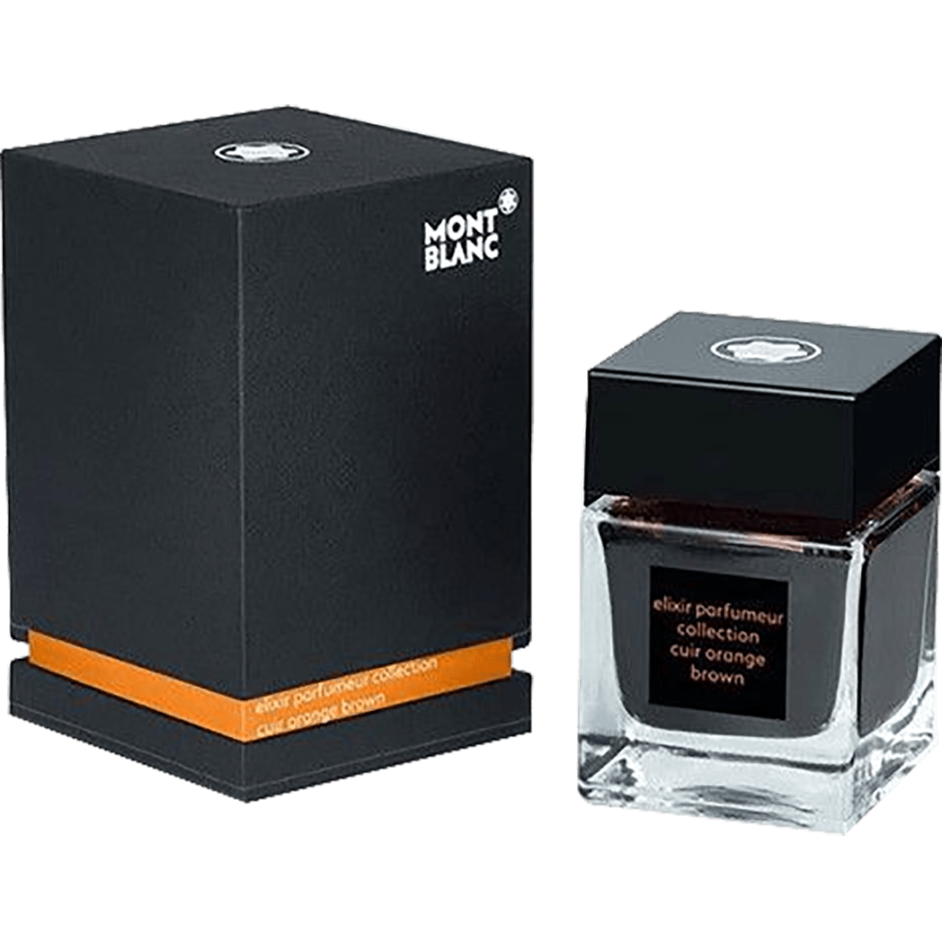 Montblanc Bottled Ink - Elixir Parfumeur - Orange Brown - Leather Scent - 50ml - Pen Boutique Ltd