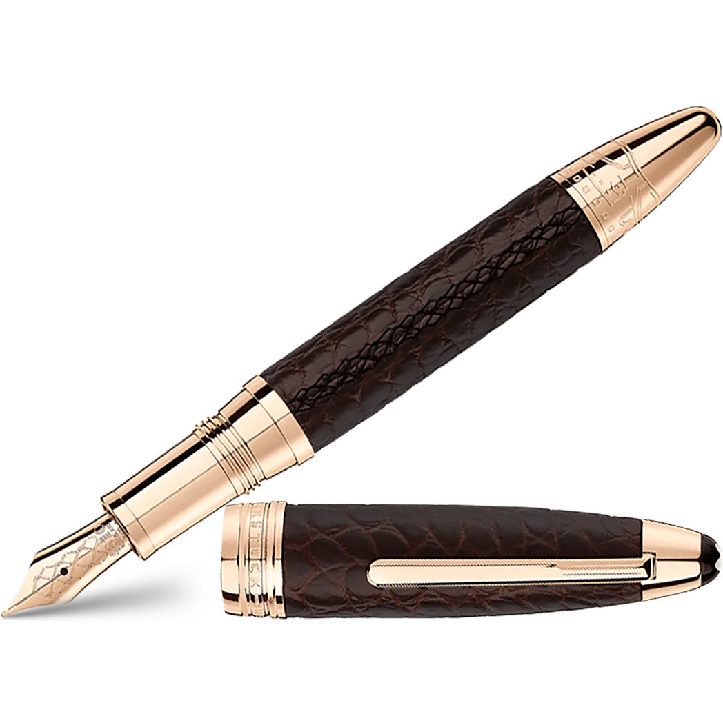 Montblanc Meisterstuck Fountain Pen - Great Masters - Alligator Leather - Brown-Pen Boutique Ltd