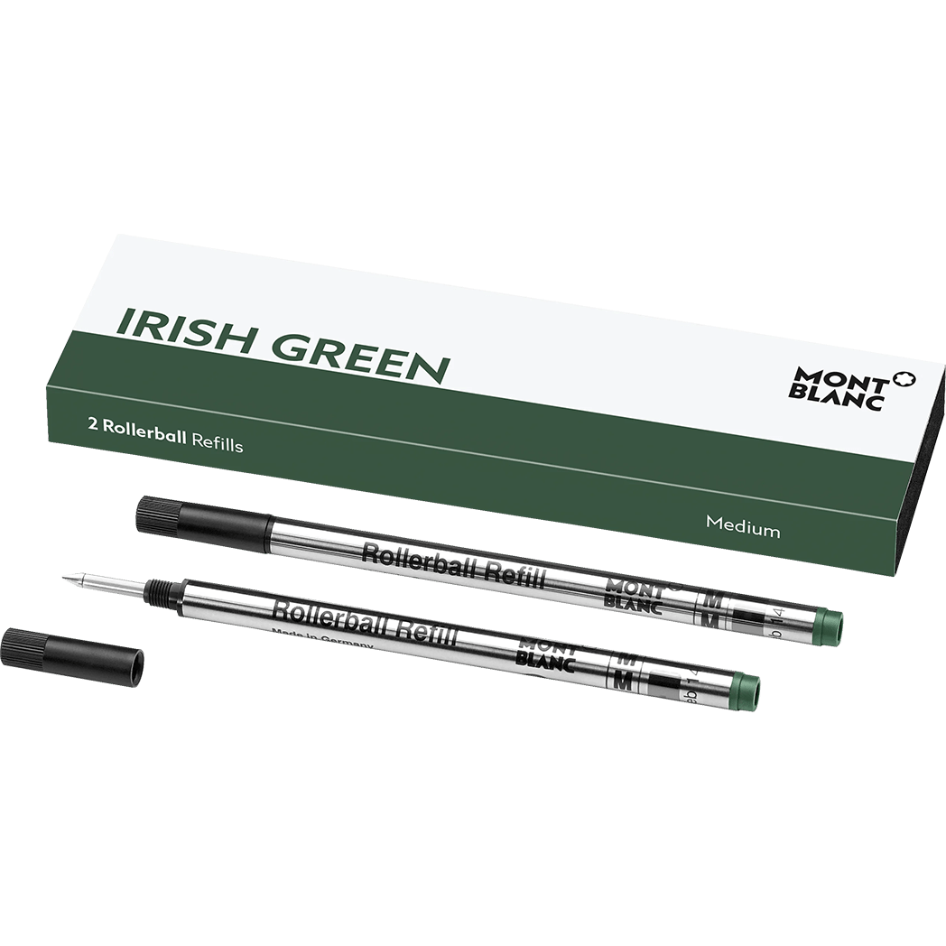Montblanc Rollerball Pen Refill - Irish Green - Medium - 2 Per Pack - Pen Boutique Ltd