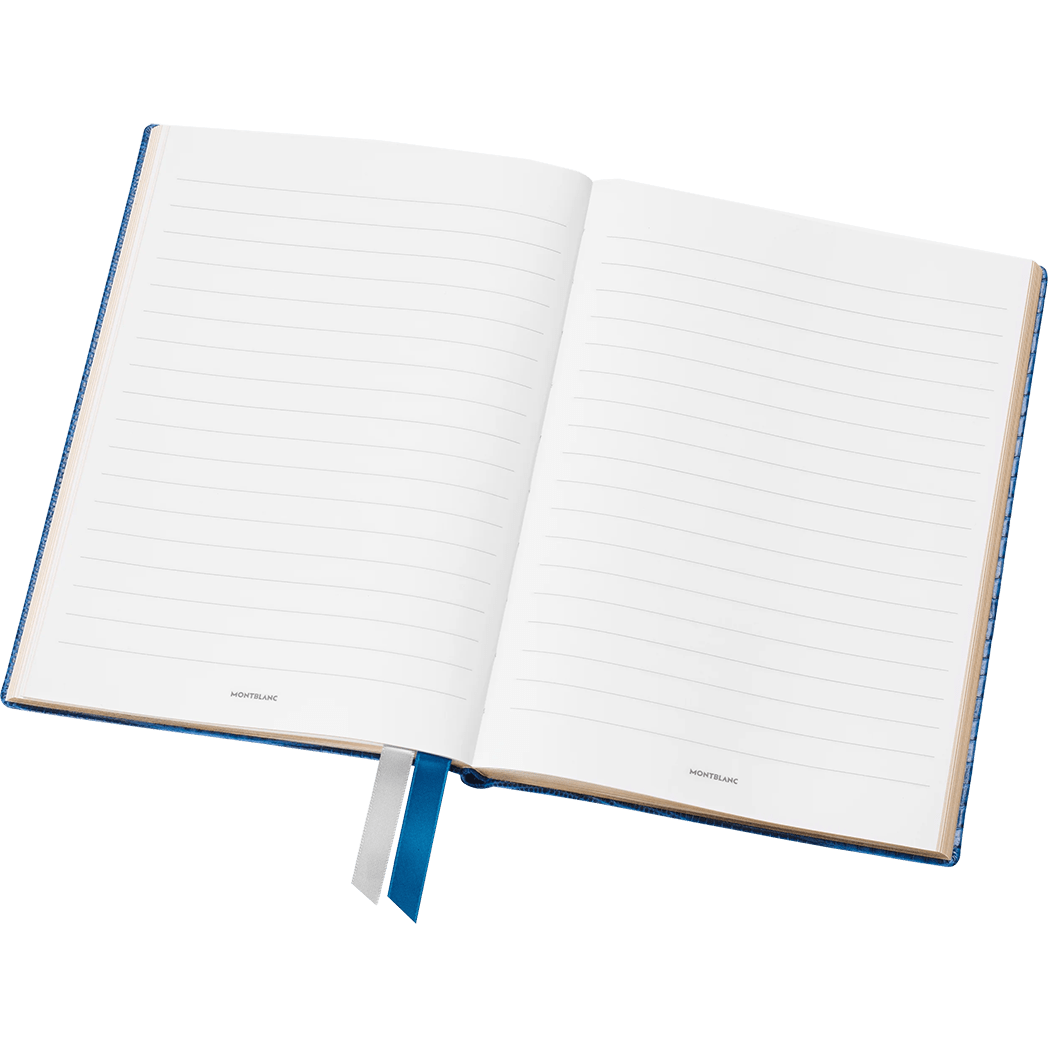 Montblanc Notebook - 146 Lizard Print - Federal Blue - Lined - Pen Boutique Ltd