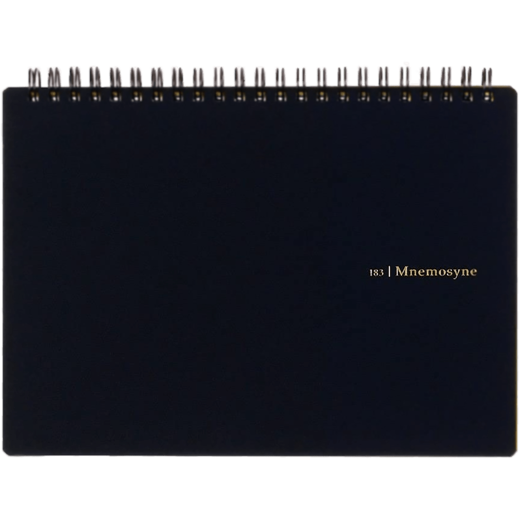 Maruman Mnemosyne Notebook - Black - Blank - A5 - Pen Boutique Ltd