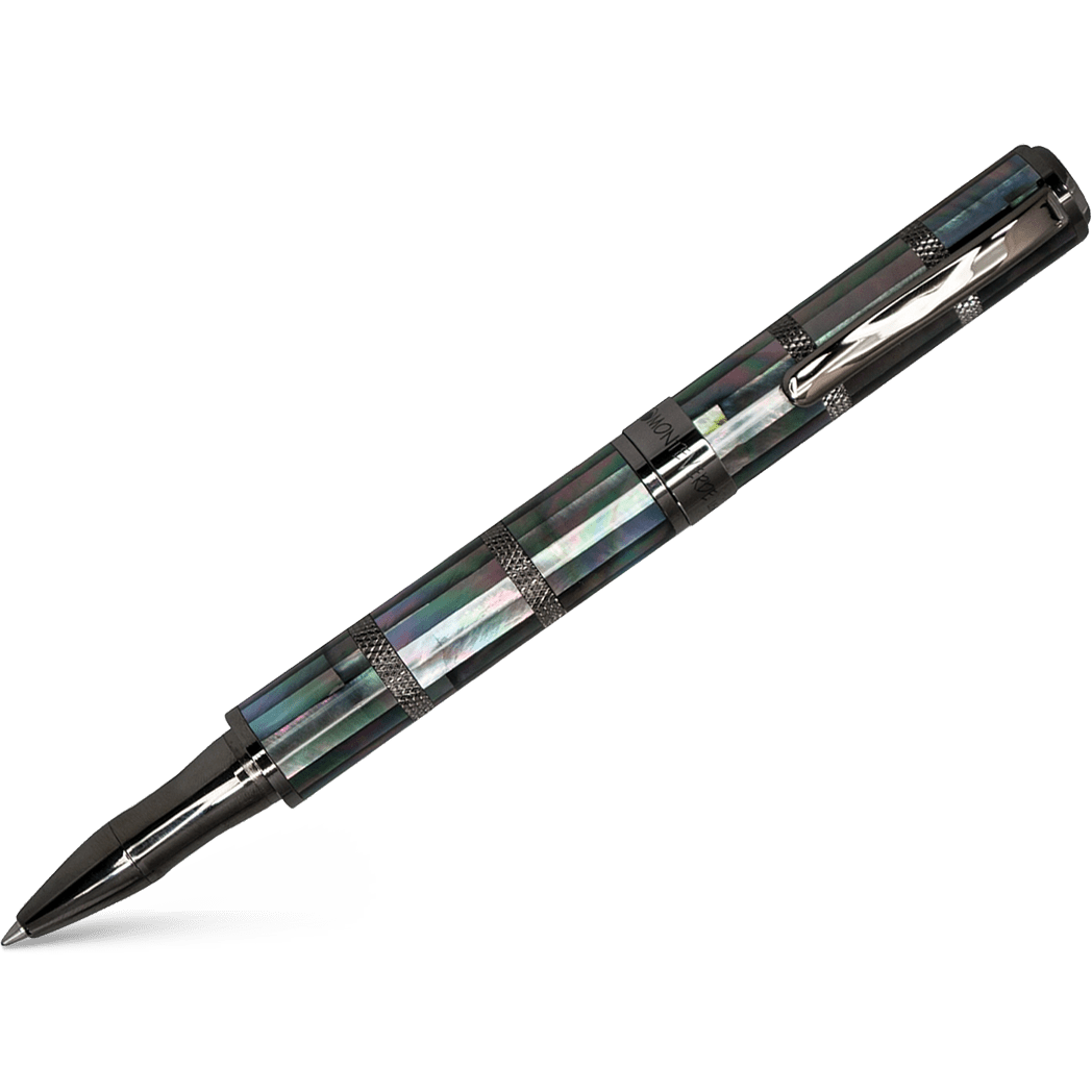 Monteverde Regatta Rollerball Pen - Limited Edition - Black Mother of Pearl - Gunmetal Trim - Pen Boutique Ltd