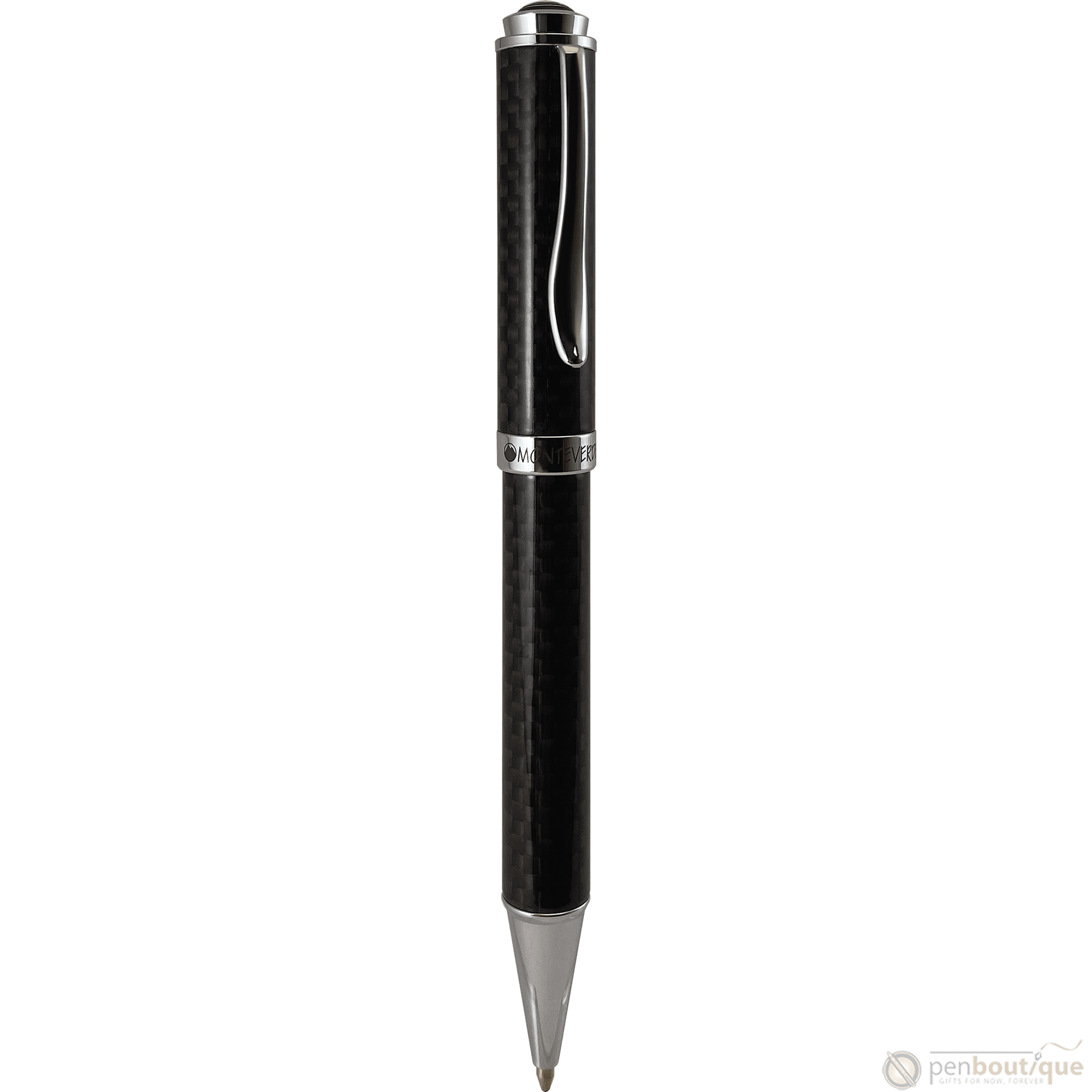 Monteverde Innova Ballpoint Pen - Black - Chrome Trim (20th Anniversary) - Pen Boutique Ltd