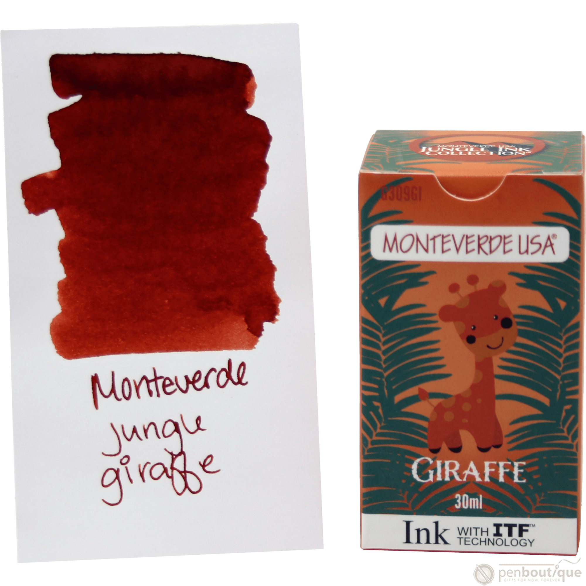 Monteverde Ink Bottle - Jungle Giraffe (Orange) - 30 ml - Pen Boutique Ltd