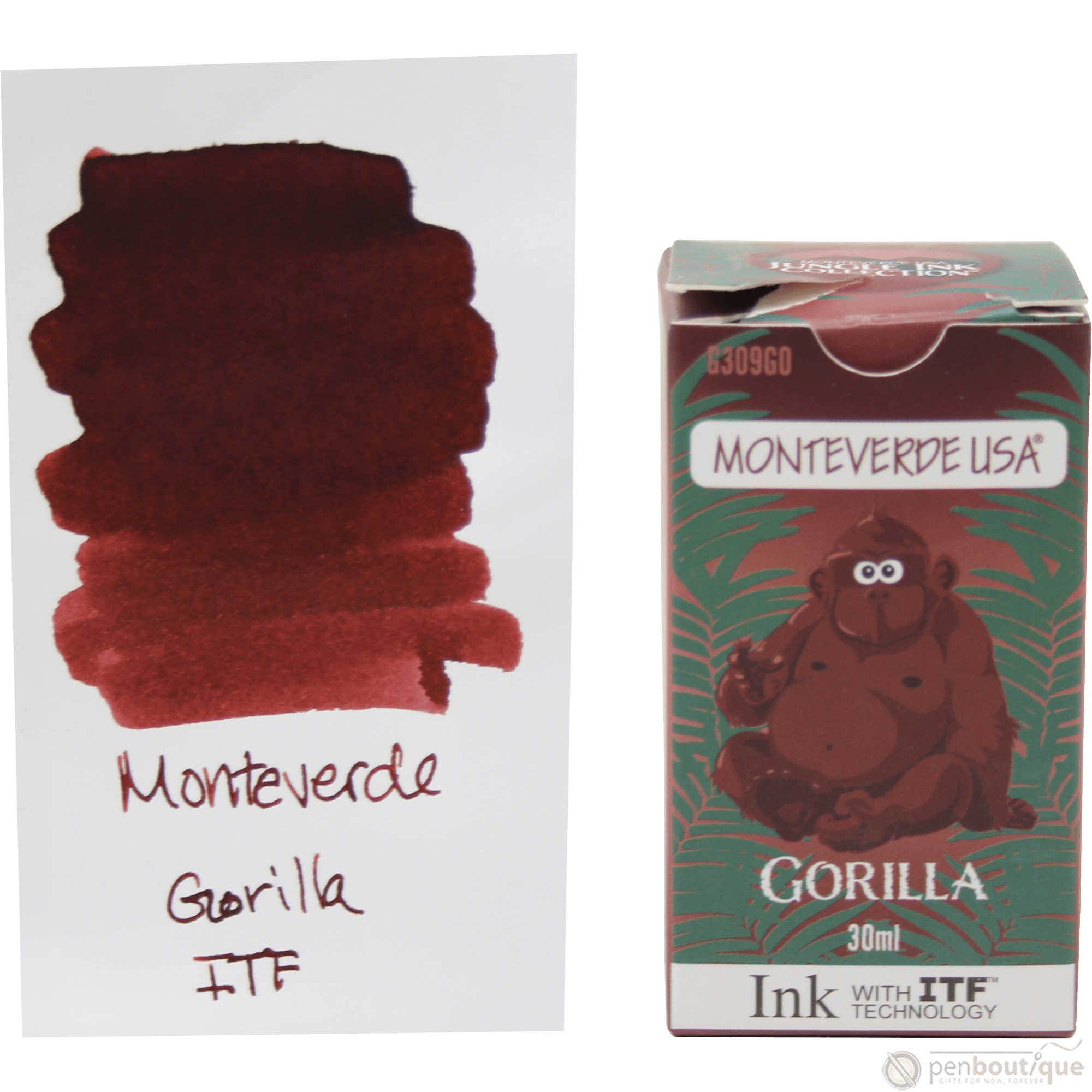 Monteverde Ink Bottle - Jungle Gorilla (Red) - 30 ml - Pen Boutique Ltd