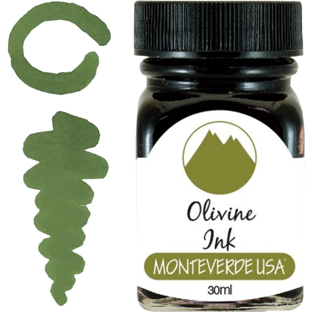 Monteverde Gemstone Olivine 30 ml Ink Bottle-Pen Boutique Ltd