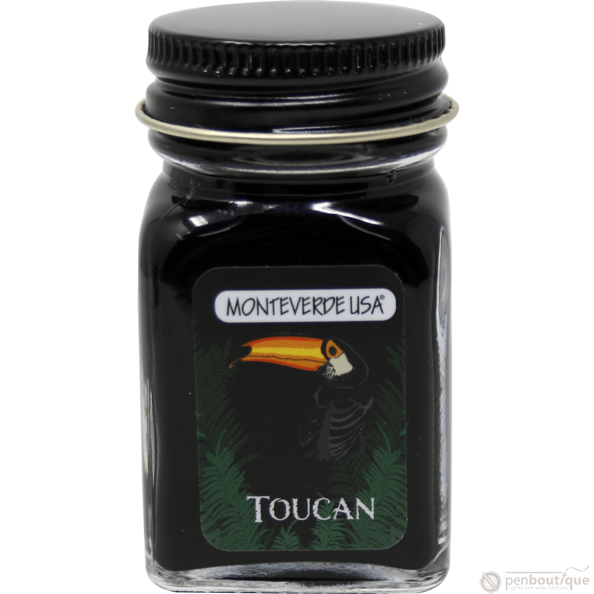 Monteverde Ink Bottle - Jungle Toucan (Black) - 30 ml - Pen Boutique Ltd