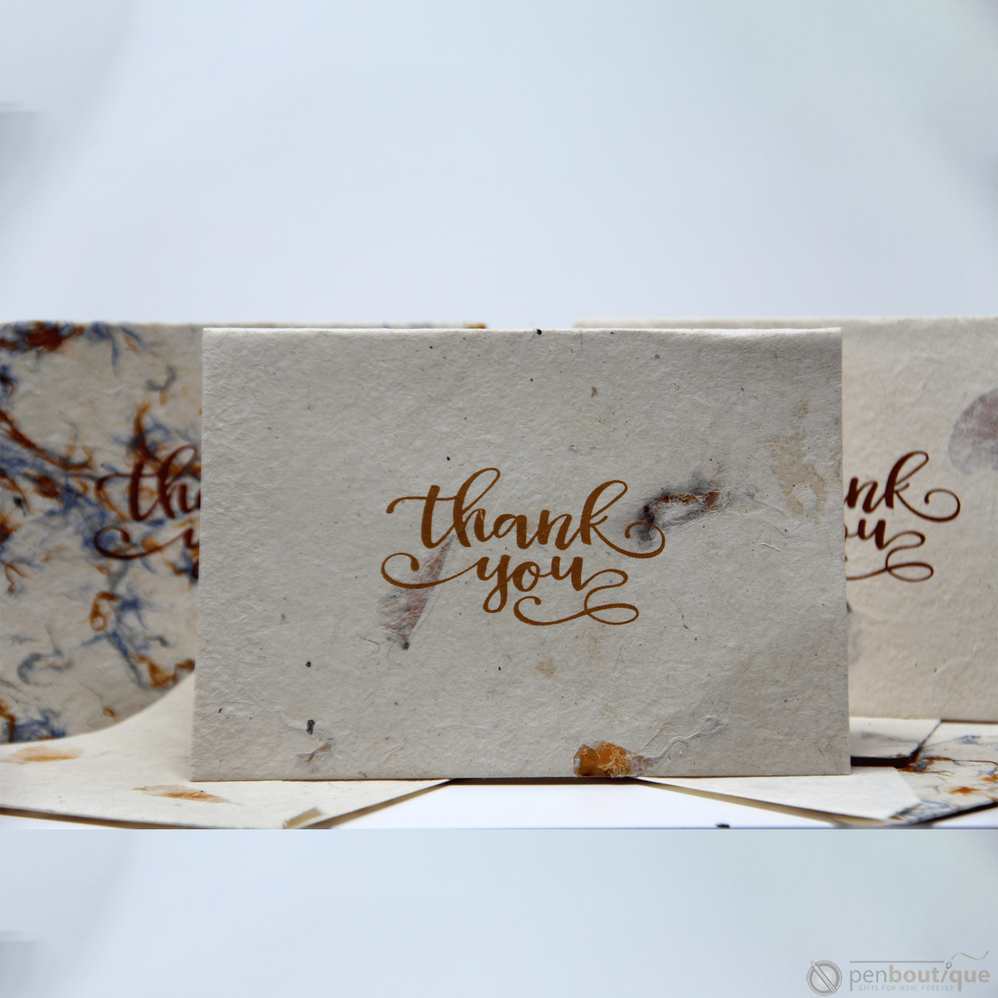 Monk Paper Thank You Note with Hemp design Envelope - pack of 12 - Pen Boutique Ltd