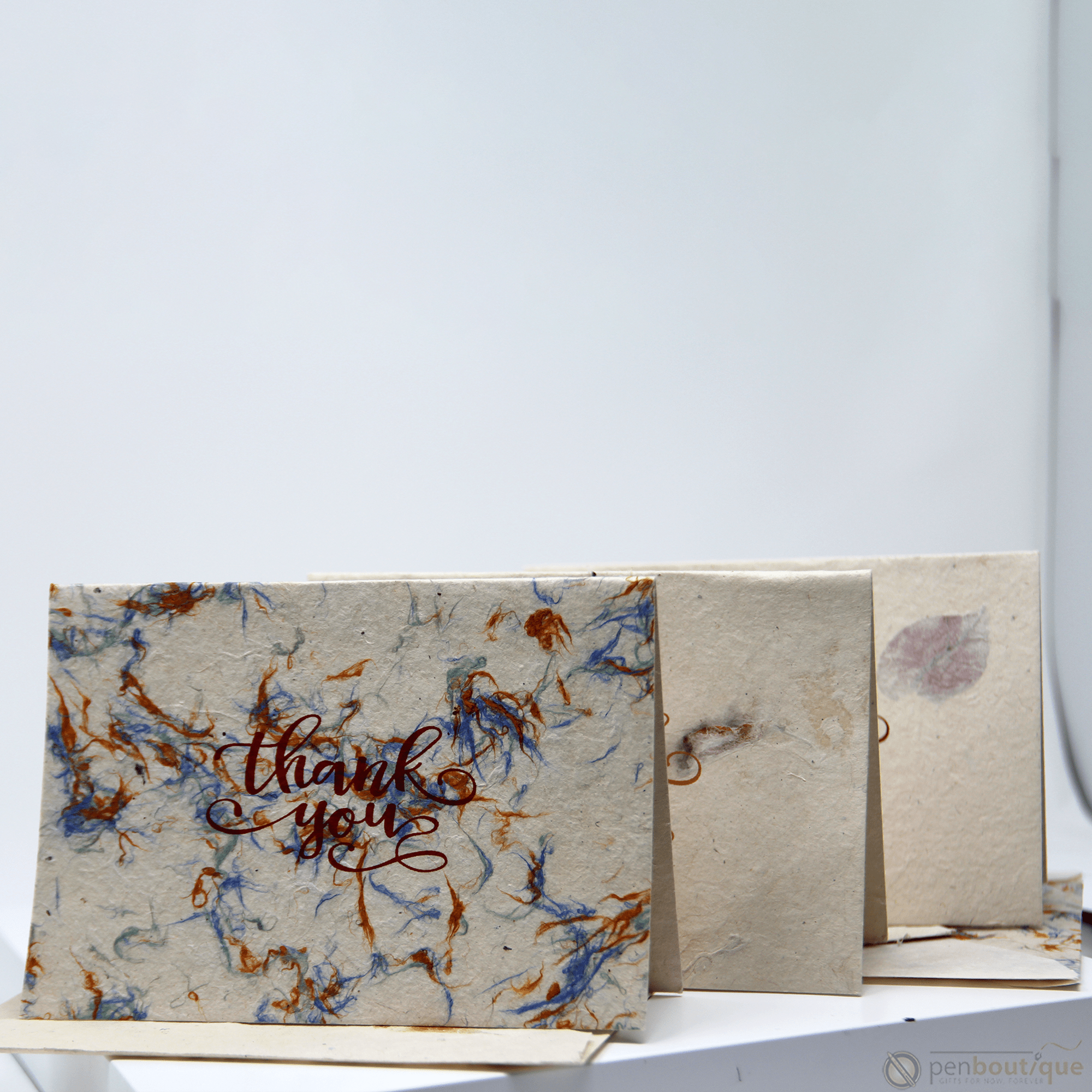 Monk Paper Thank You Note with Hemp design Envelope - pack of 12 - Pen Boutique Ltd