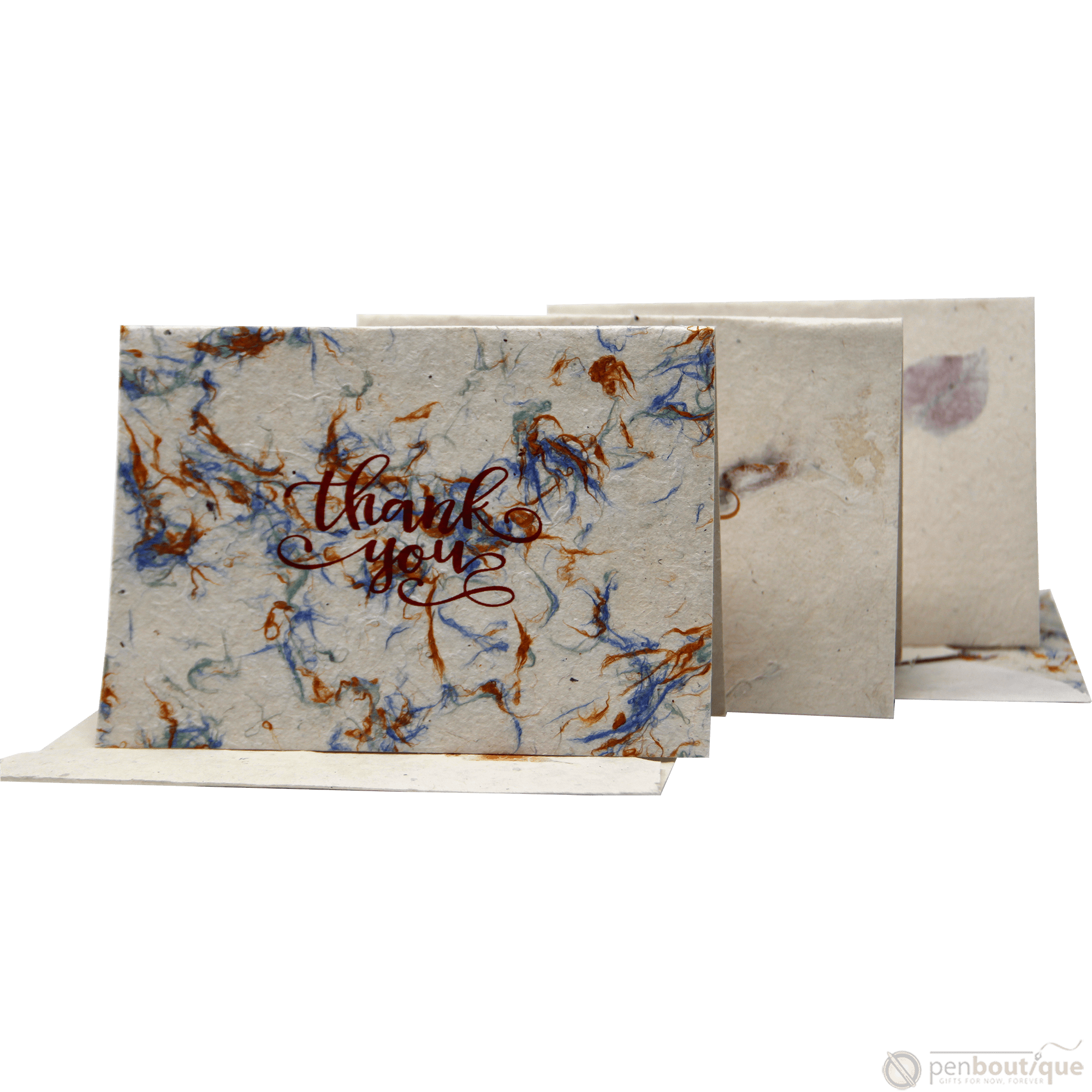 Monk Paper Thank You Note with Hemp design Envelope - pack of 12 - Pen Boutique Ltd