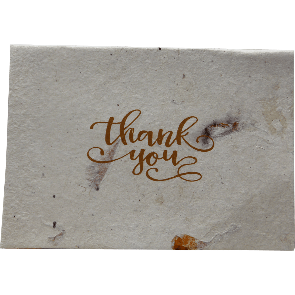 Monk Paper Thank You Note with Hemp design Envelope - pack of 12 - Pen Boutique Ltd