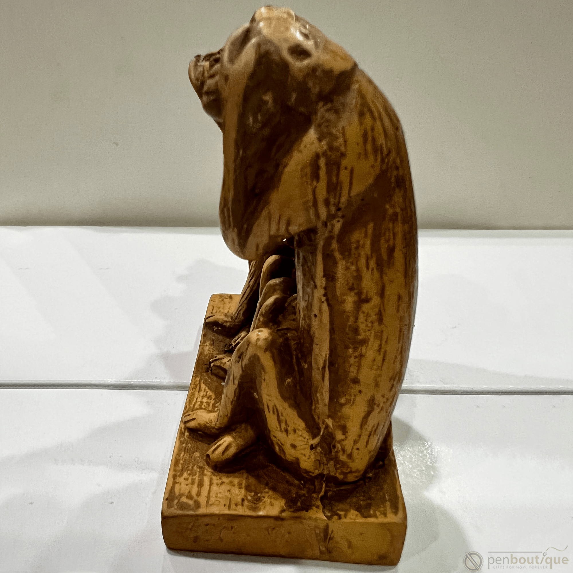 Pen Boutique Three Mini Wise Monkeys Paper Weight with Mask See Hear or Speak No Evil - Pen Boutique Ltd