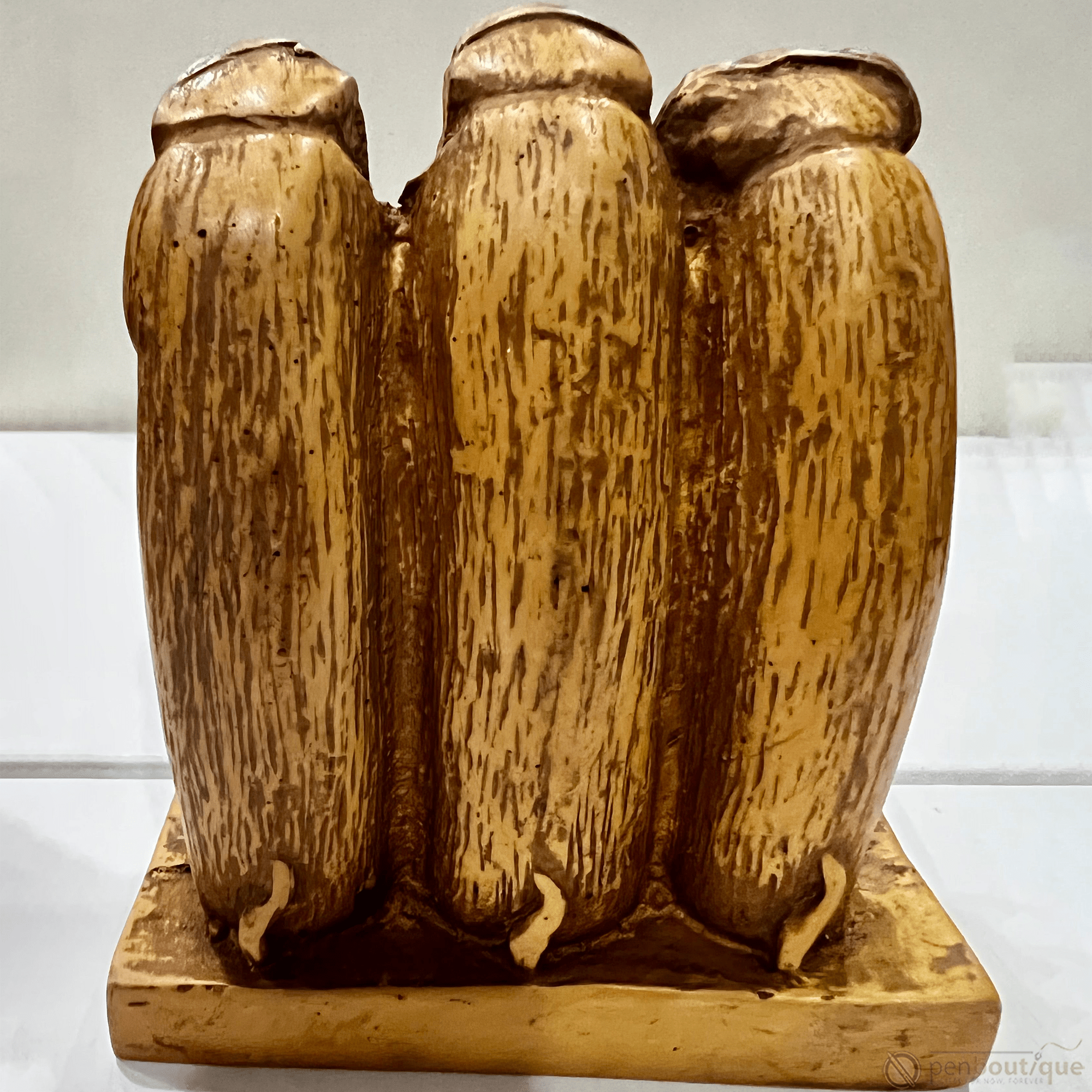 Pen Boutique Three Mini Wise Monkeys Paper Weight with Mask See Hear or Speak No Evil - Pen Boutique Ltd