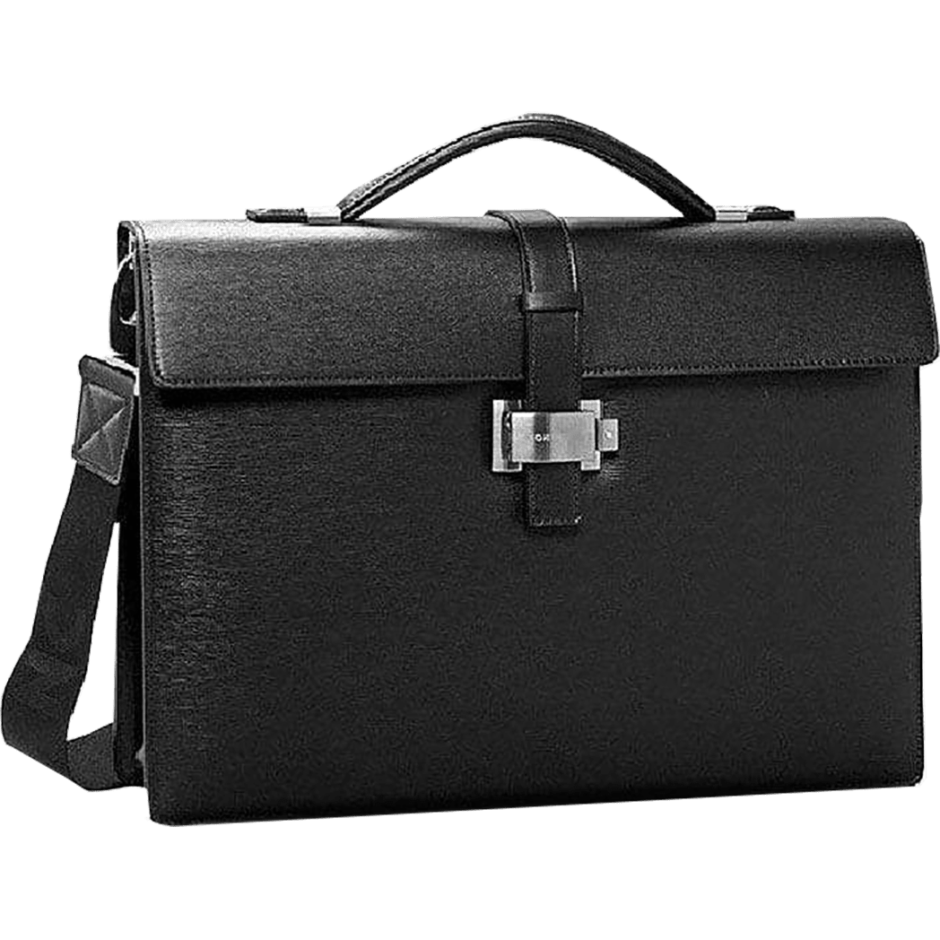 Montblanc Leather Briefcase (Single Gusset) - Pen Boutique Ltd