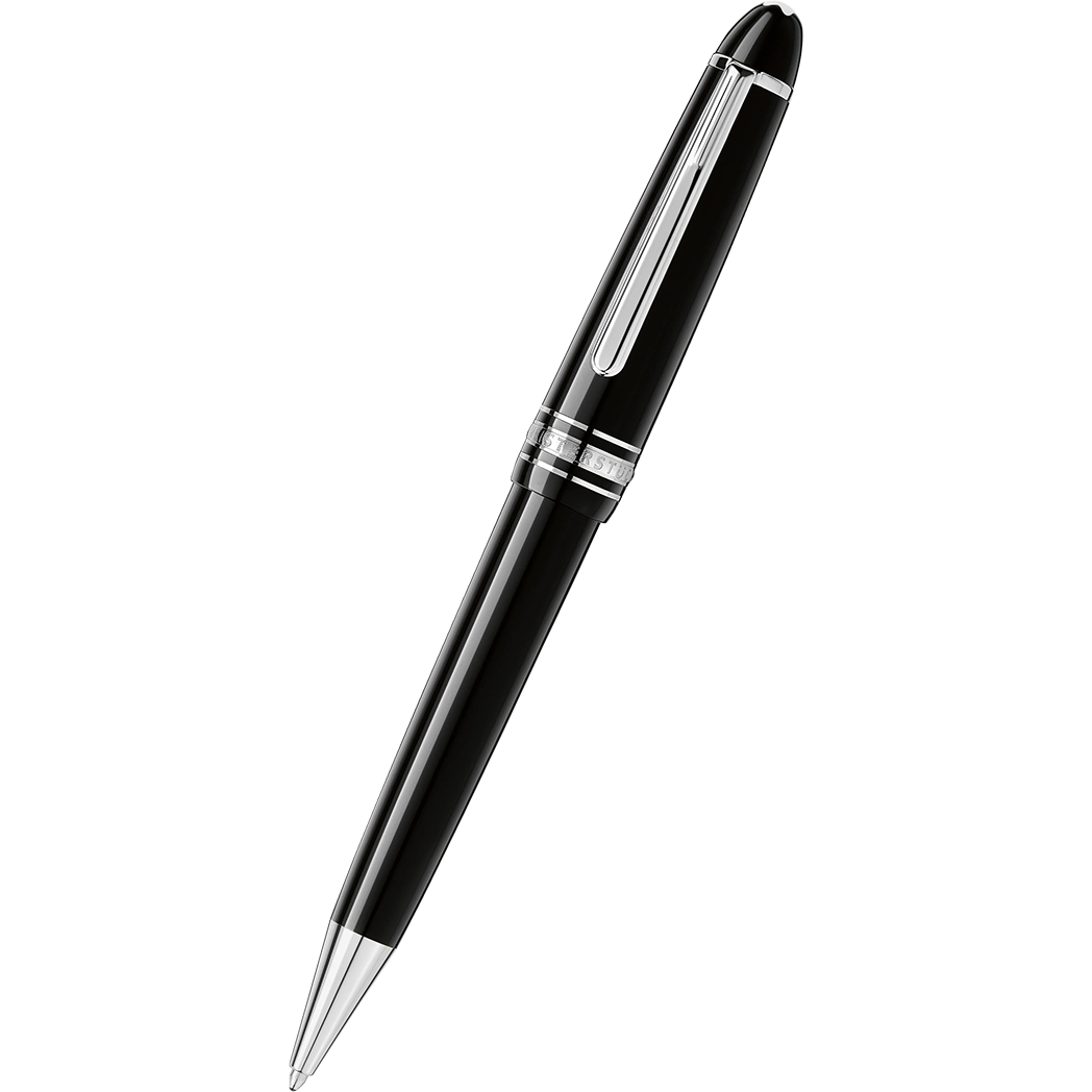 Montblanc Meisterstuck Ballpoint Pen - Black - Platinum Trim - Midsize-Pen Boutique Ltd