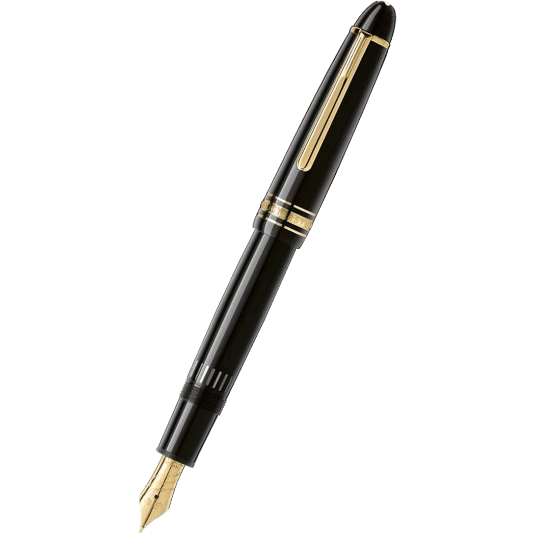 Montblanc Meisterstuck Calligraphy Fountain Pen - 146 Black - Curved Nib ( Limited production) - Pen Boutique Ltd
