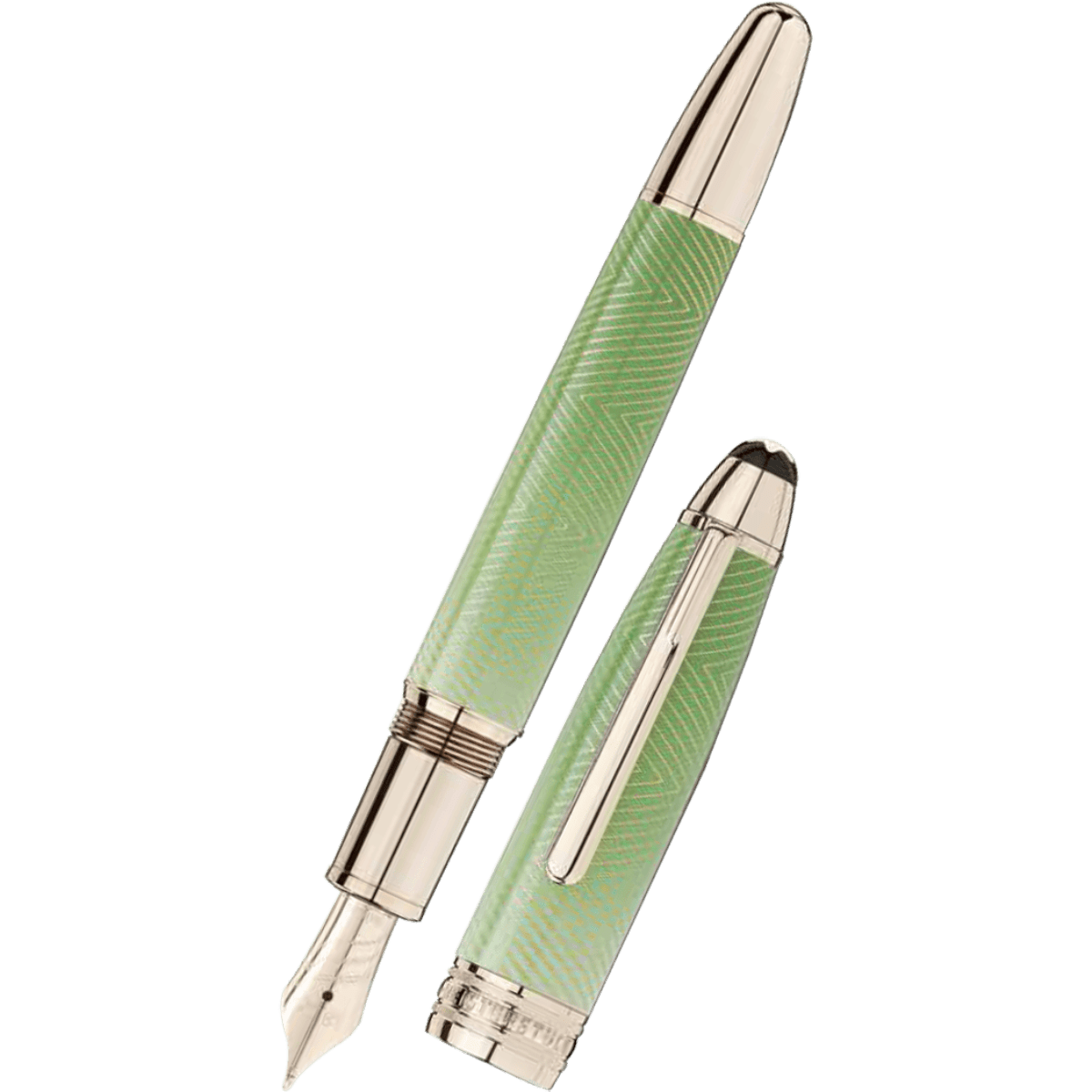 Montblanc Meisterstuck Calligraphy Fountain Pen - Solitaire Celadon Dégradé - Pen Boutique Ltd