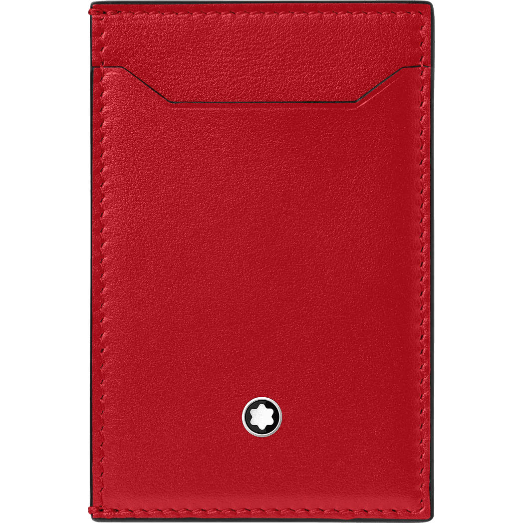 Montblanc Meisterstuck Pocket Holder - Black/Red - 3cc - Pen Boutique Ltd