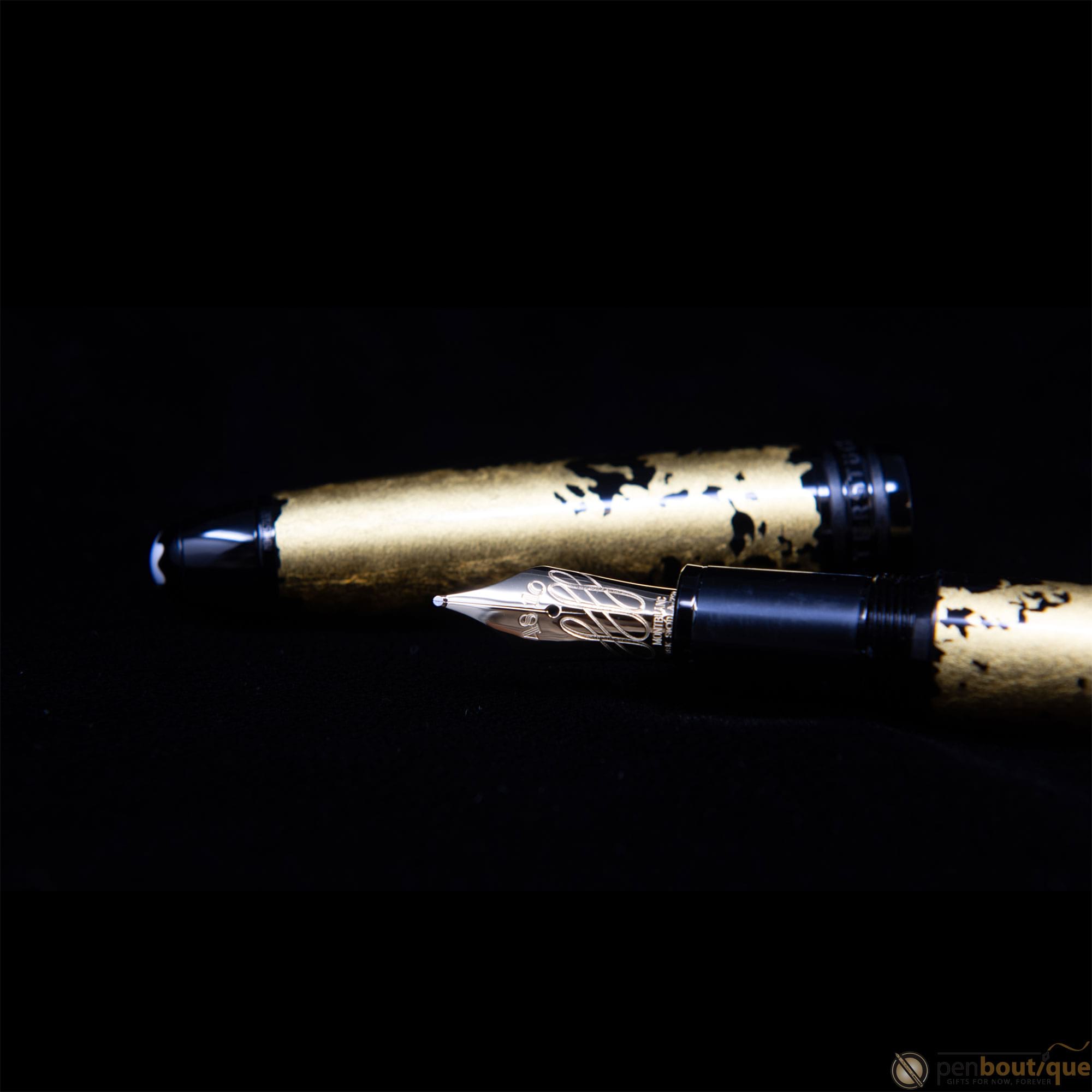 Montblanc Meisterstuck Fountain Pen - 146 Solitaire - Gold Leaf - Flex Nib-Pen Boutique Ltd