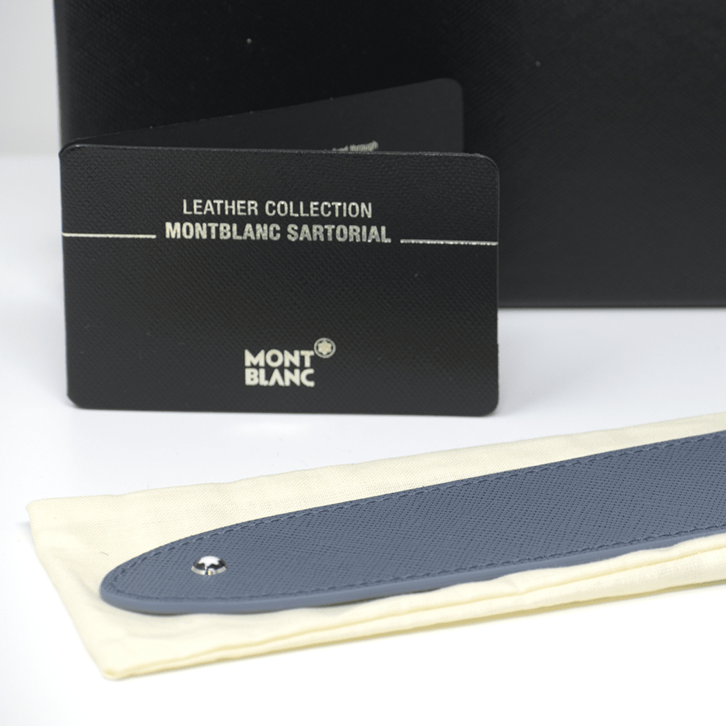 Montblanc Sartorial Pen Sleeve - Denim Blue - Pen Boutique Ltd