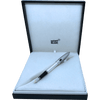 Montblanc 144 Meisterstuck Fountain Pen - Silver Fiber Guilloche M - Pen Boutique Ltd