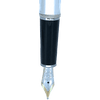 Montblanc 144 Meisterstuck Fountain Pen - Silver Fiber Guilloche M - Pen Boutique Ltd