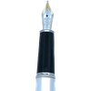 Montblanc 144 Meisterstuck Fountain Pen - Silver Fiber Guilloche M - Pen Boutique Ltd